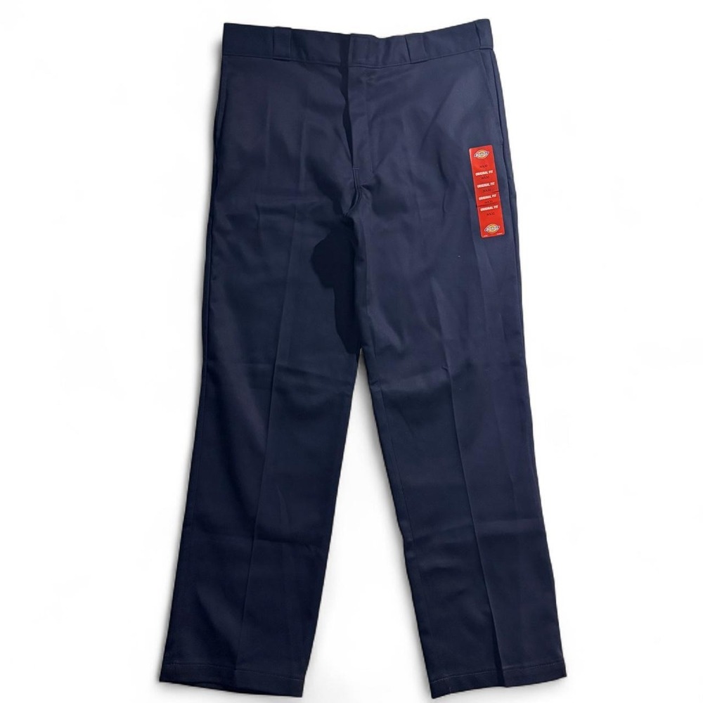 Dickies 874 Original Fit Work Pants Mens 36x32 Navy Blue Straight Leg 11874DN
